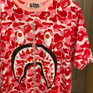 Bape pink shirt